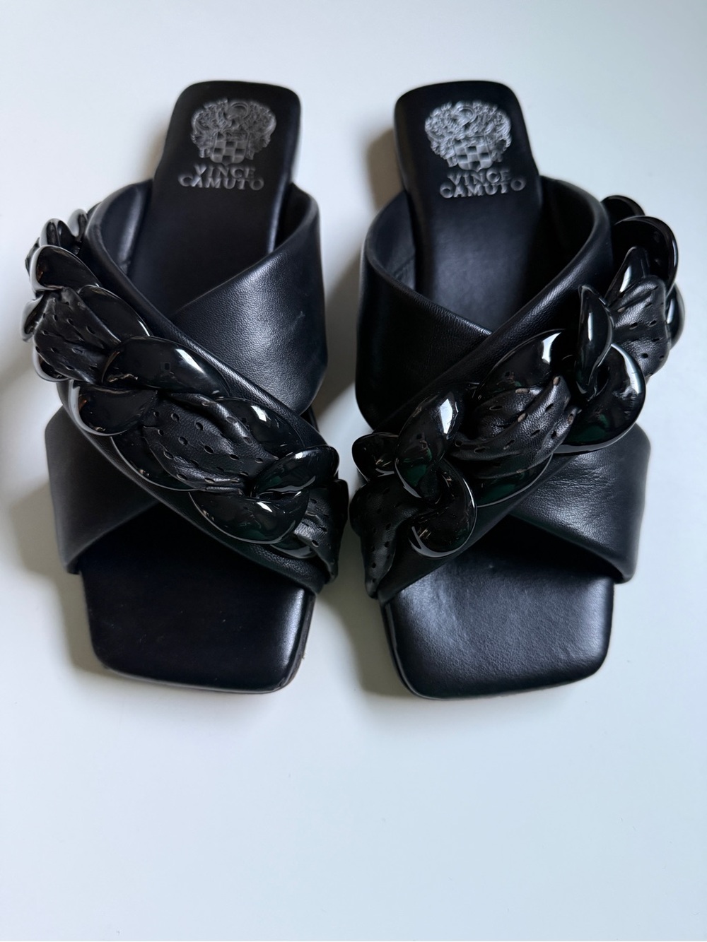 Vince Camuto black slides
